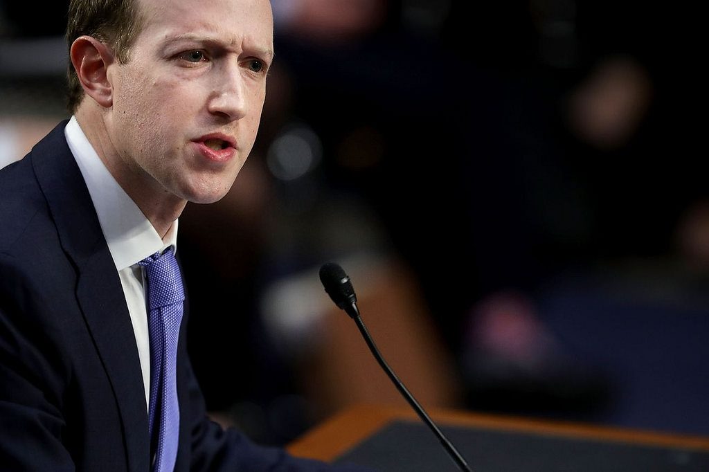 Mark Zuckerberg at the U.S. Congress hearing