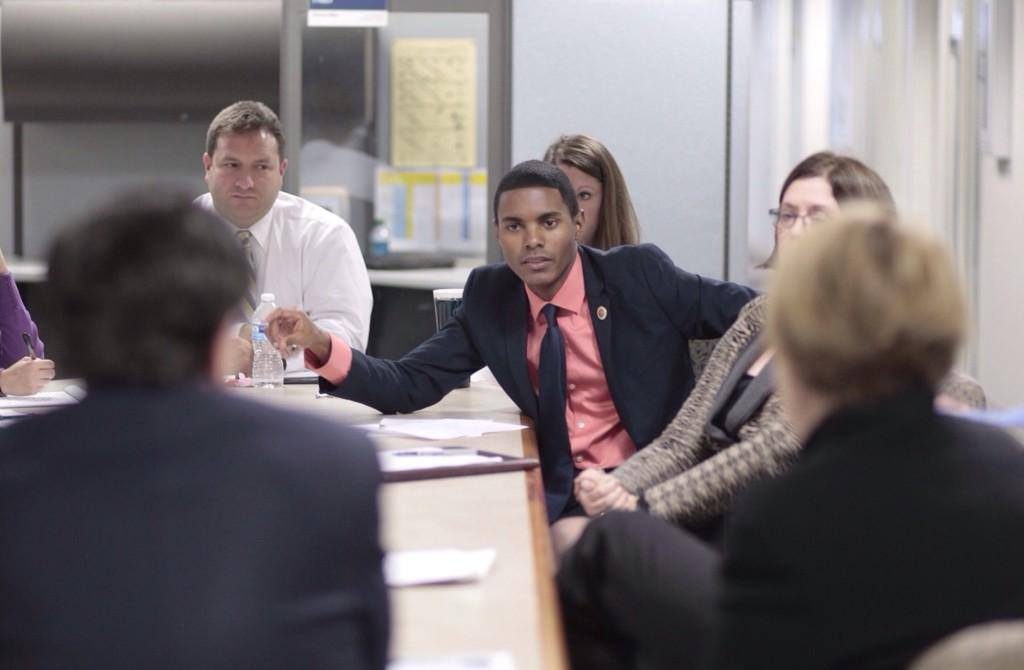 Ritchie Torres in a meeting
