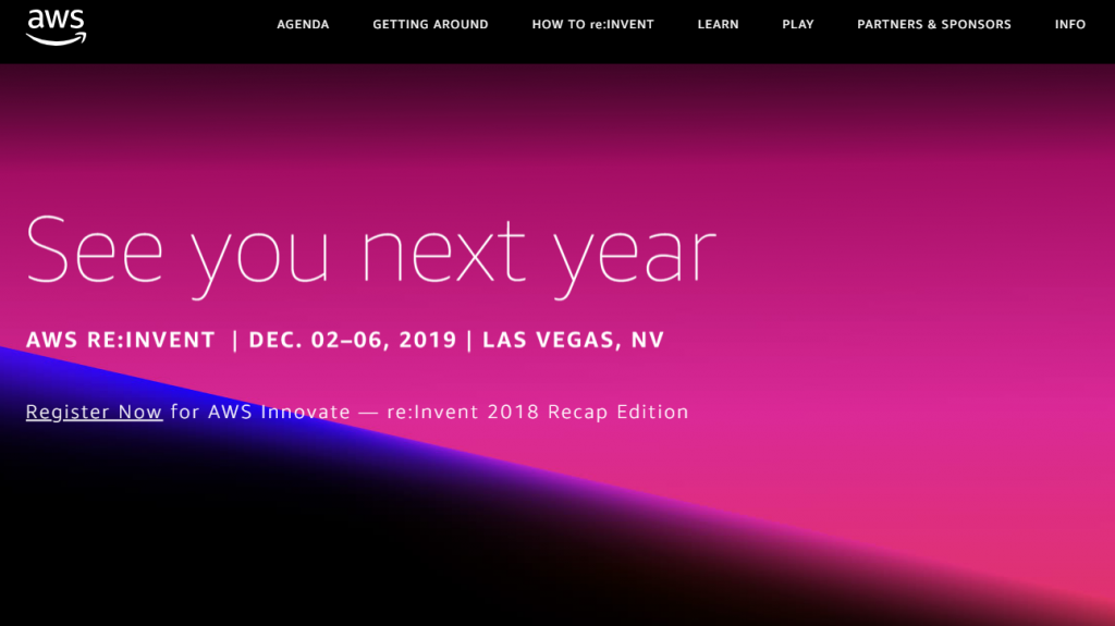 AWS website screen capture