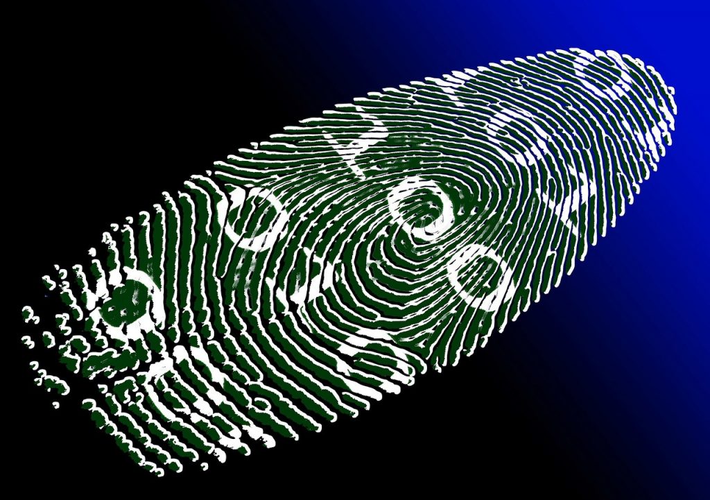 A digital finger print image