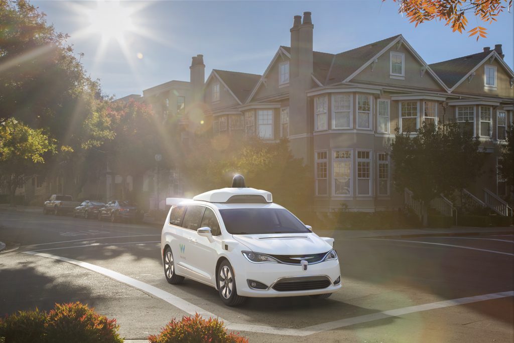 Waymo one the sellf-driving ride-hailing car service from Google