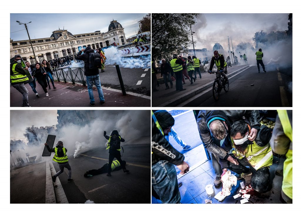 Yellow Jacket protesters in Paris