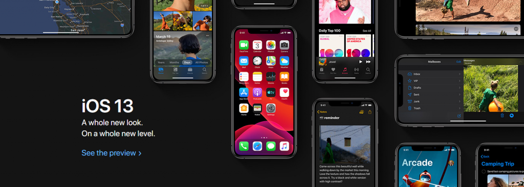 Apple iOS 13 banner