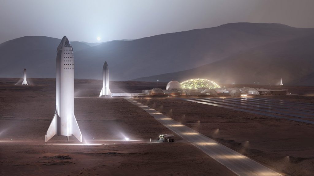 Mars-city depiction